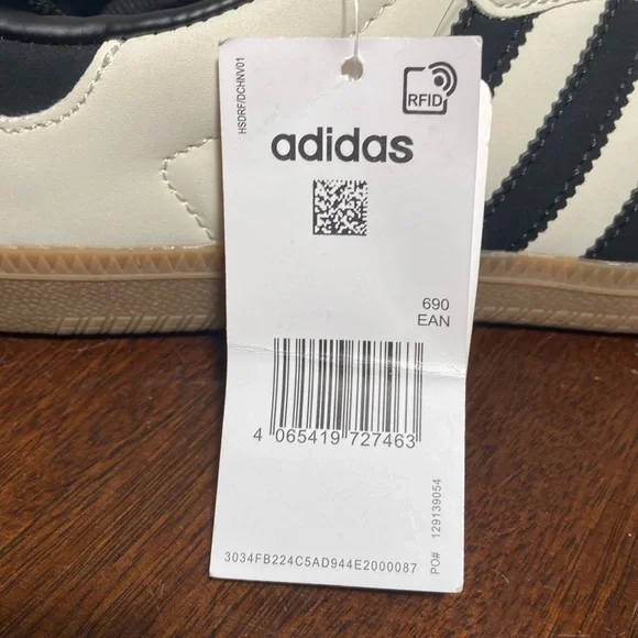 Adidas Samba OG Cream White/Black/Sand Strata W ID0478-Women's 7.5 NWT Adidas Samba OG Cream White/Black/Sand Strata W ID0478-Women's 7.5 NWT